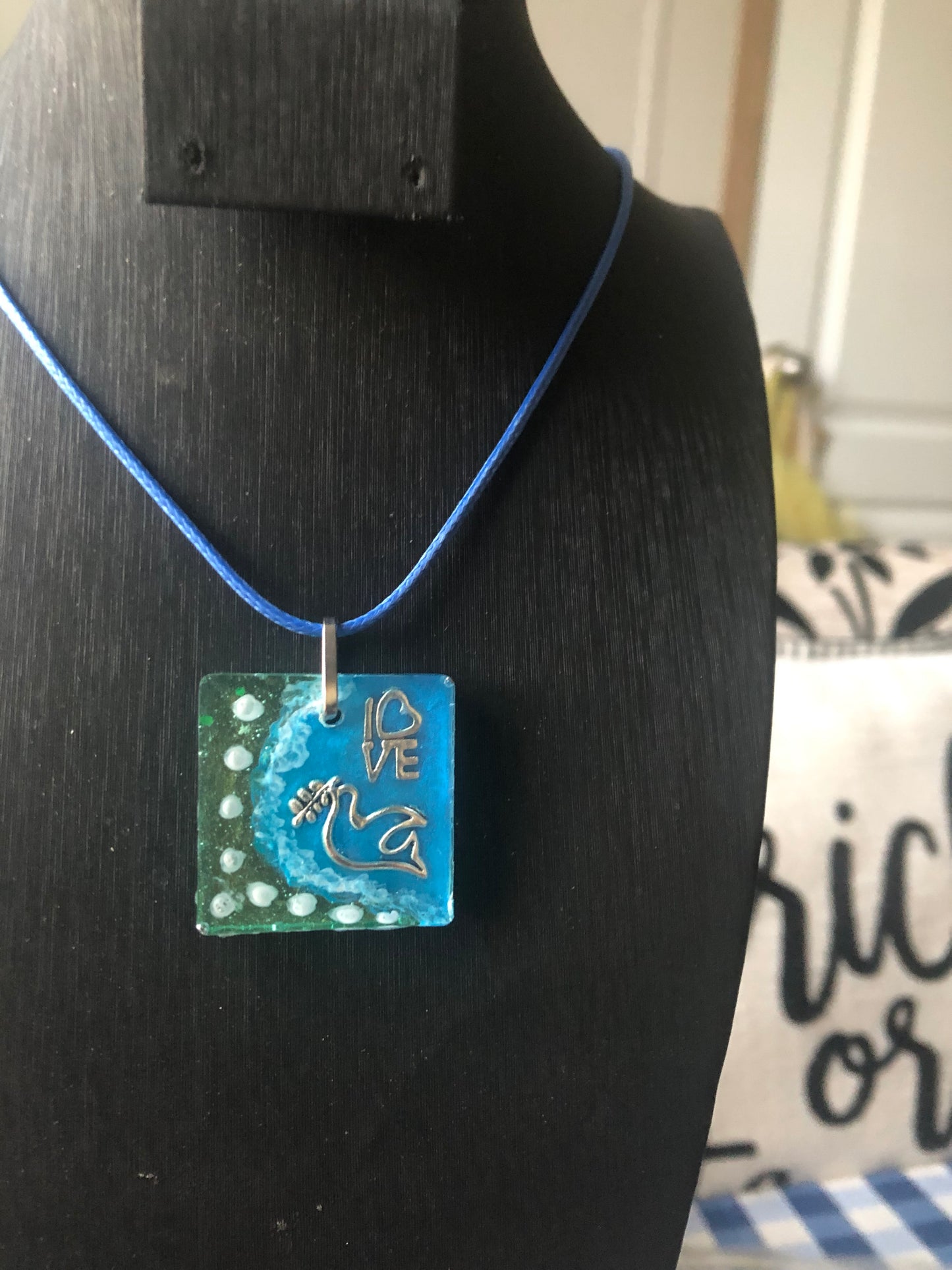 I LOVE (Handcrafted one-of-a-kind necklace)