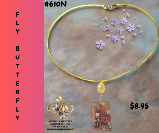 Fly Butterfly (Handcrafted one-of-a-kind necklace)
