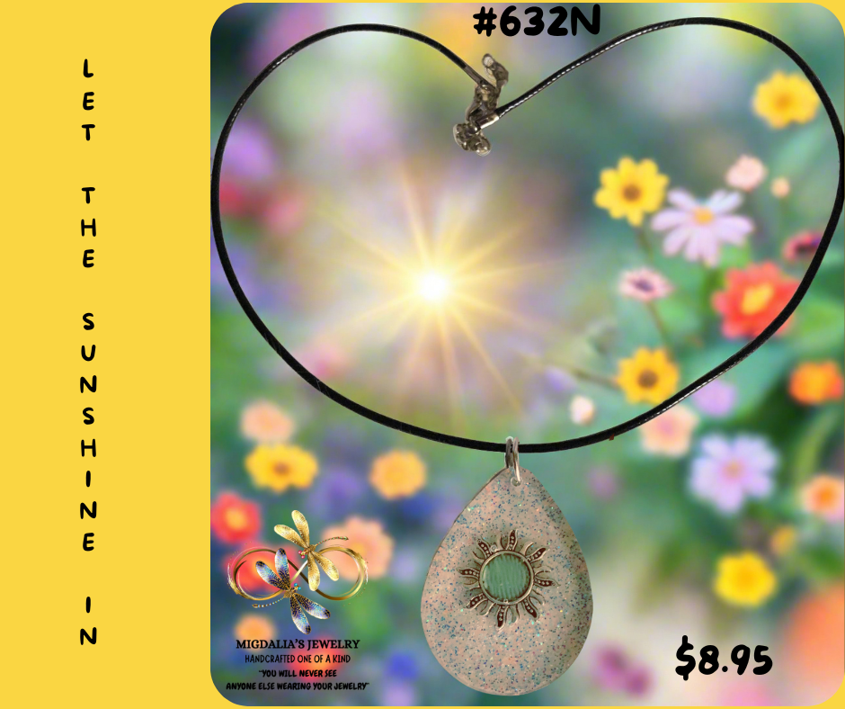 Let The Sunshine In (Handcrafted one-of-a-kind necklace)