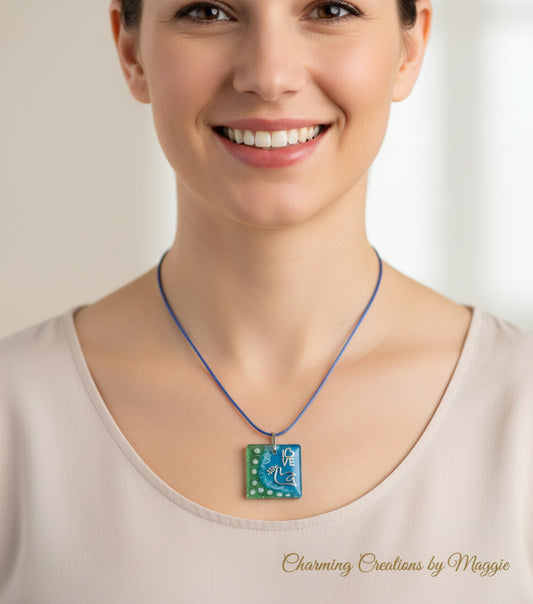 I LOVE (Handcrafted one-of-a-kind necklace)