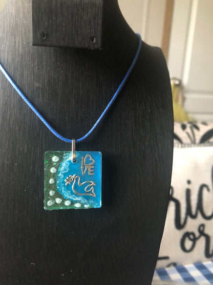 I LOVE (Handcrafted one-of-a-kind necklace)