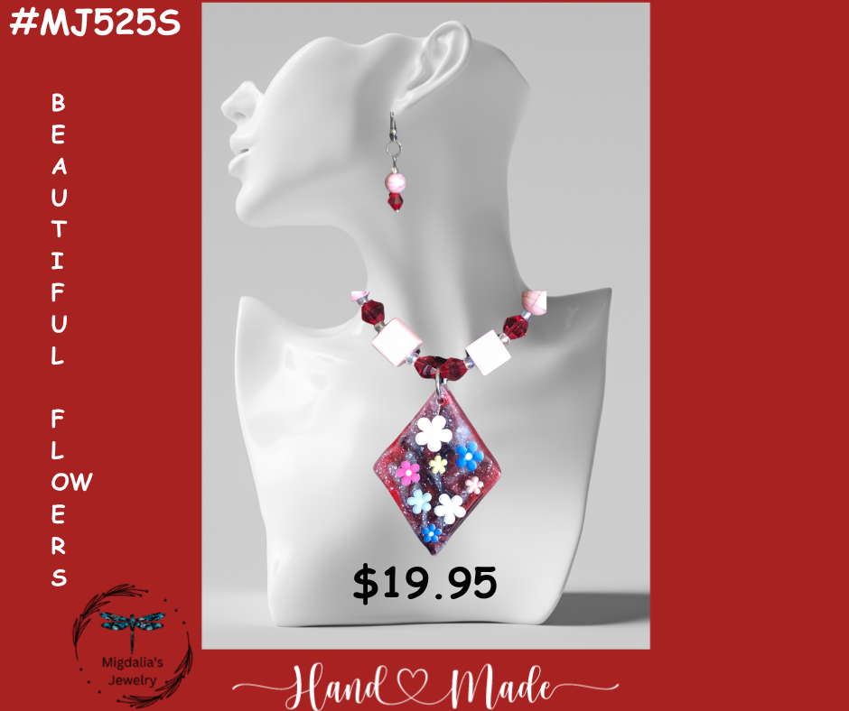 Pretty Flowers "SOLD" (Handcrafted one-of-a-kind set)