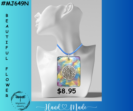Beautiful Flower (Handcrafted one-of-a-kind necklace)