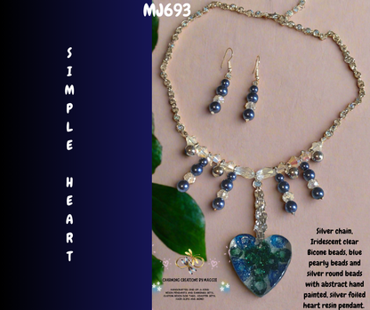 Simple Heart (Handcrafted one-of-a-kind set)