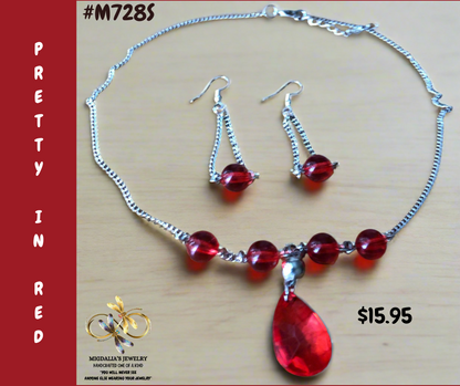 Pretty In Red “SOLD” (Handcrafted one of a kind set)