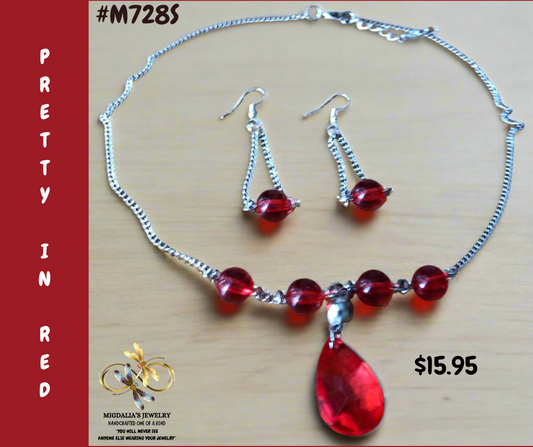 Pretty In Red “SOLD” (Handcrafted one of a kind set)