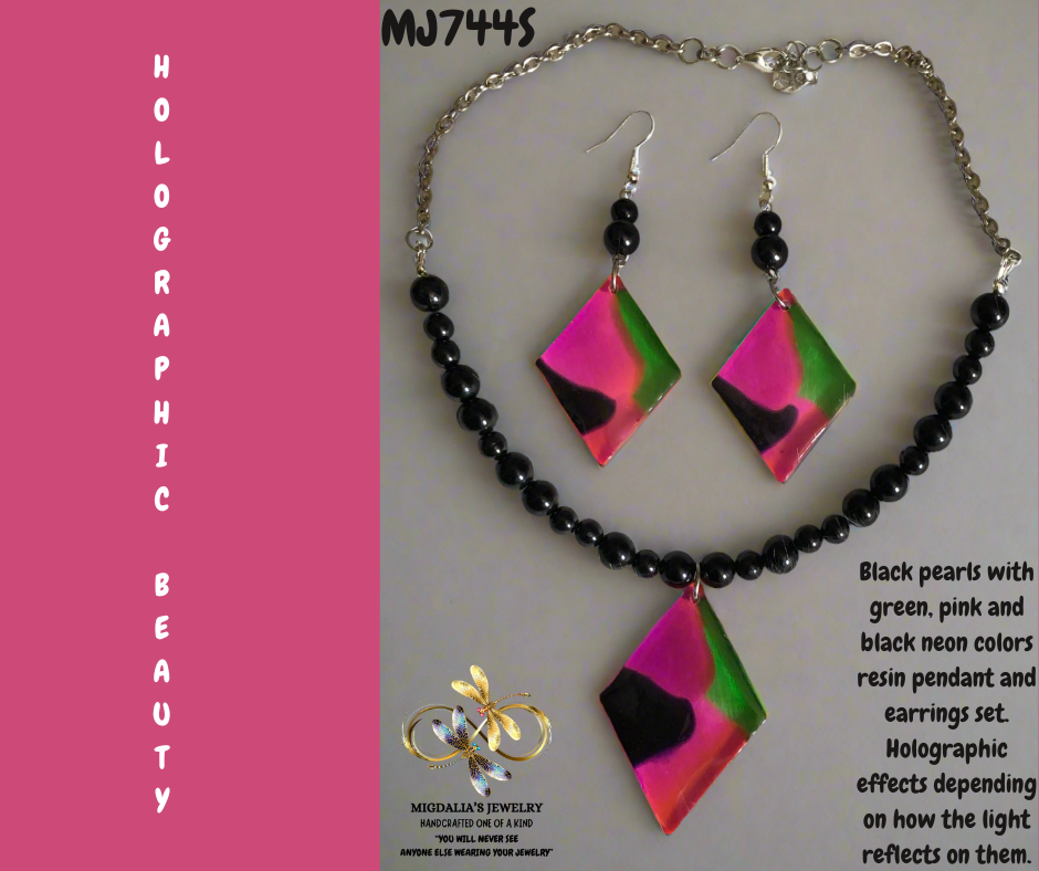 Holographic Beauty (Handcrafted one-of-a-kind set)