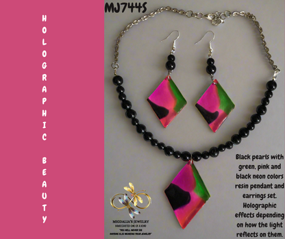 Holographic Beauty (Handcrafted one-of-a-kind set)