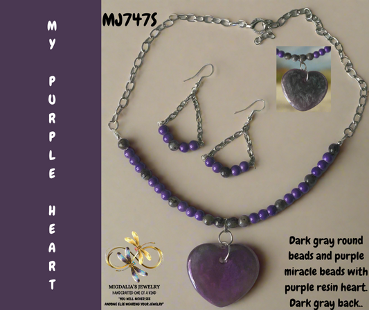 My Purple Heart “SOLD” Handcrafted one-of-a-kind set)