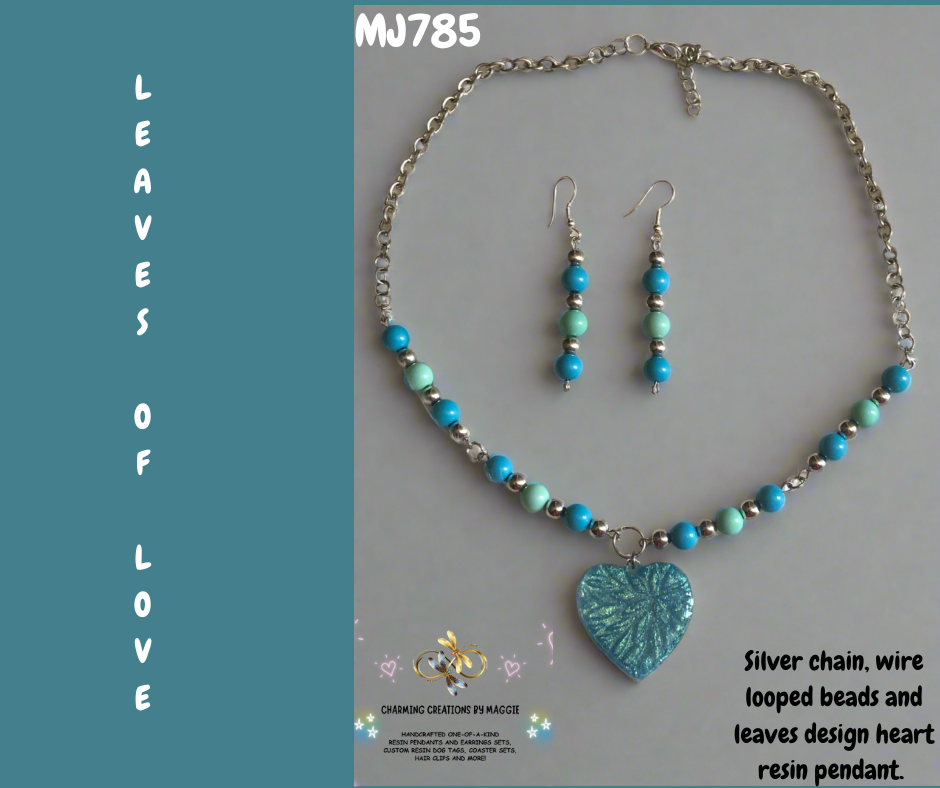 Leaves of love (Handcrafted one-of-a-kind set)