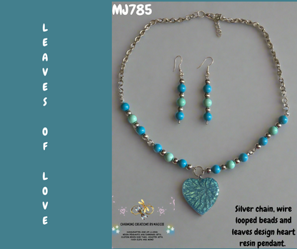 Leaves of love (Handcrafted one-of-a-kind set)