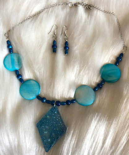 Bubble Me Blue "SOLD" (Handcrafted one-of-a-kind set)