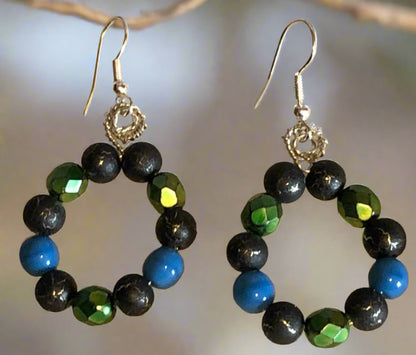 Peacock Hues #1 "SOLD" *Special Custom Order Handcrafted one-of-a-kind set)