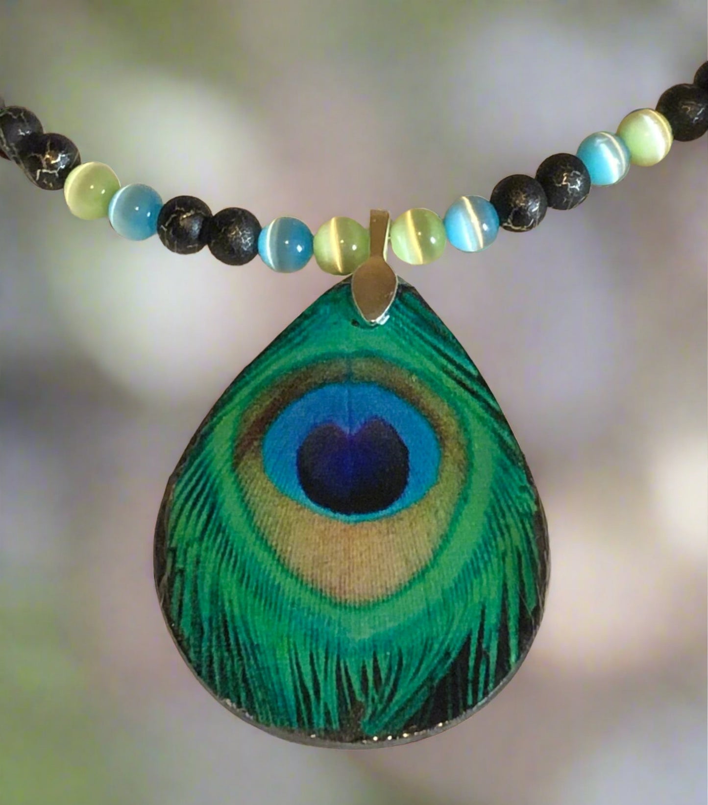 Peacock Hues #2 "SOLD" *Special Custom Order* Handcrafted one-of-a-kind set)